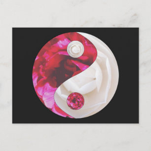 Flower Yin Yang Postcard