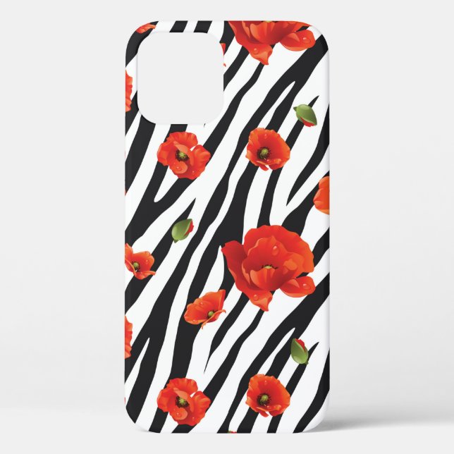 flower zebra seamless pattern Case-Mate iPhone case (Back)