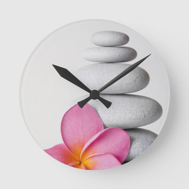 Flower Zen Round Clock (Front)