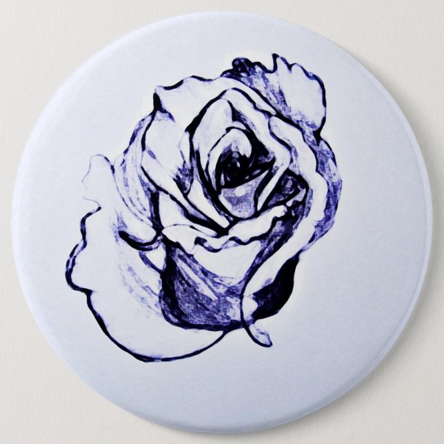 Flowerb 6 Inch Round Button (Front)