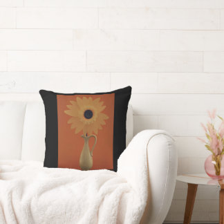 FLOWERE I A GREEN VASE THROW PILLOW