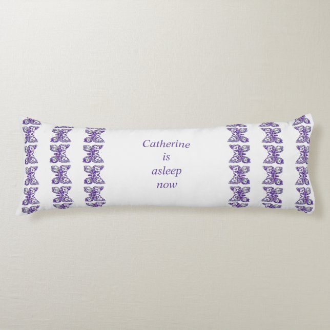 Flowered Butterflies Body Pillow (Front)