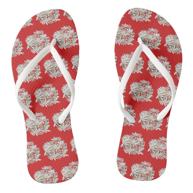 Flowered Flip Flops (Footbed)