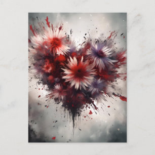 Flowered Heart Postcard