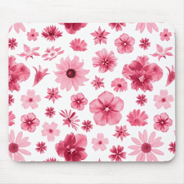 flowered mouse carpet mouse pad (Front)