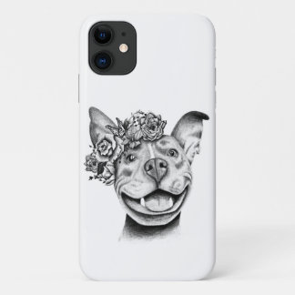 Flowered Pitbull iPhone 11 Case