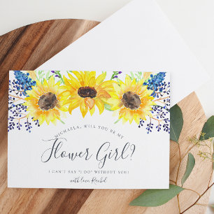 Flowerfields Be My Flower Girl Card