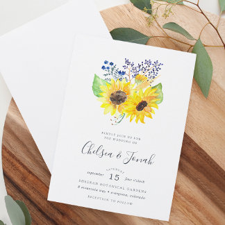 Flowerfields Bouquet Wedding Invitation