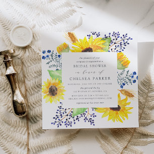 Flowerfields Carré Douche nuptiale Invitation