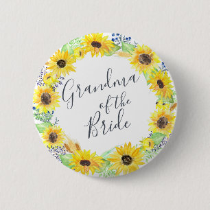 Flowerfields Grandmother of the Bride 2 Inch Round Button