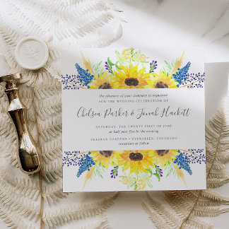 Flowerfields Wedding Invitation | Square