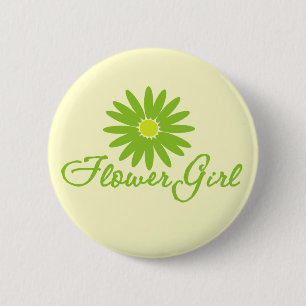 Flowergirl Daisy 2 Inch Round Button