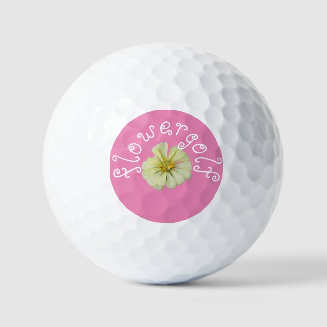 Flowergolf Glof Balls White Flower (Front)