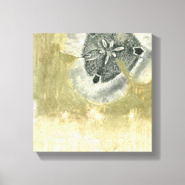 Flowerhead Abstract with Glazed Texture Canvas Print (Front)