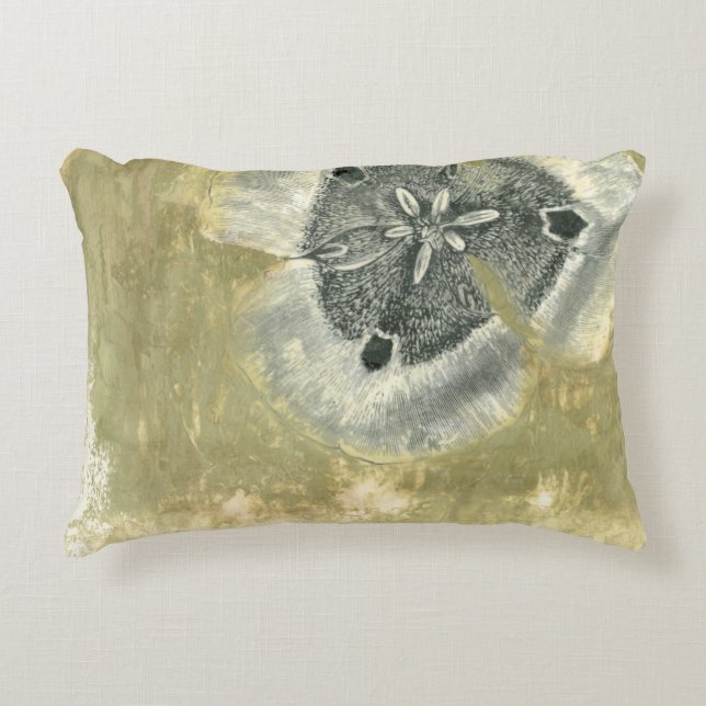 Flowerhead Abstract with Glazed Texture Decorative Pillow (Front)