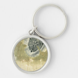 Flowerhead Abstract with Glazed Texture Keychain