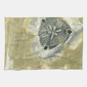 Flowerhead Abstract with Glazed Texture Kitchen Towel