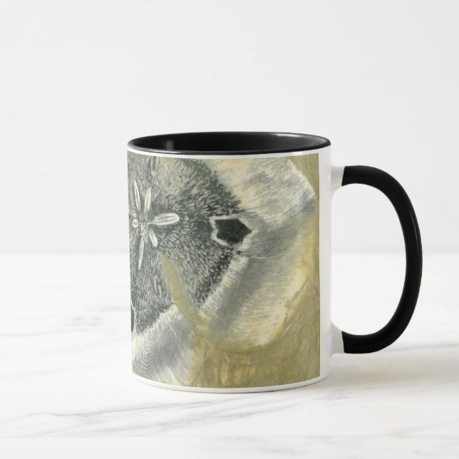 Flowerhead Abstract with Glazed Texture Mug (Right)