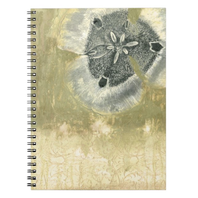 Flowerhead Abstract with Glazed Texture Notebook (Front)