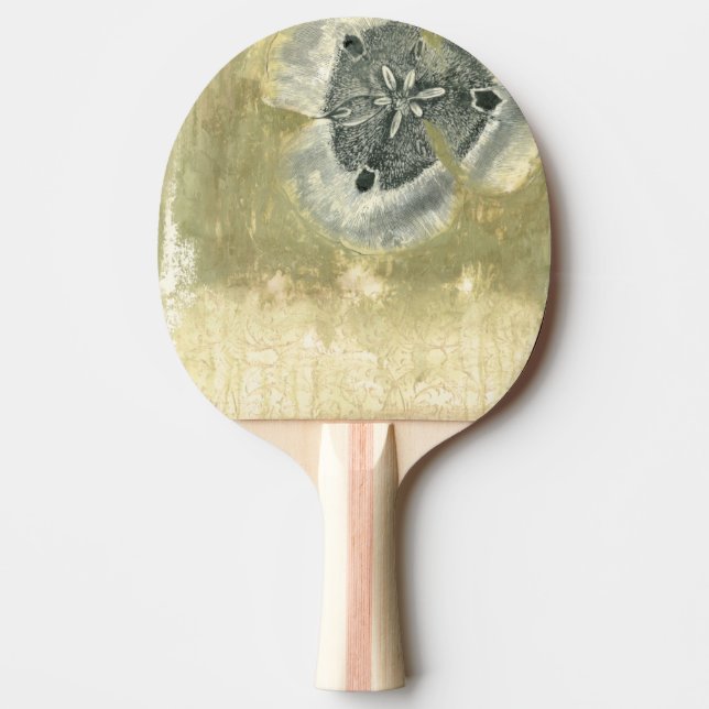 Flowerhead Abstract with Glazed Texture Ping Pong Paddle (Front)