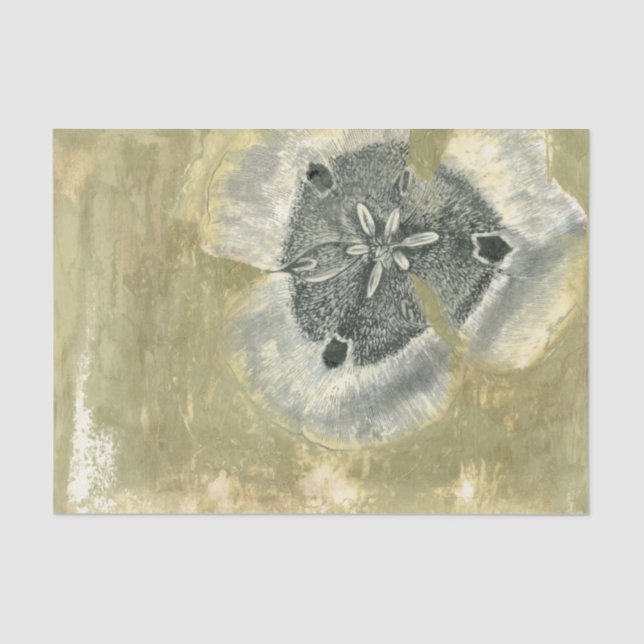 Flowerhead Abstract with Glazed Texture Tissue Paper (Front)