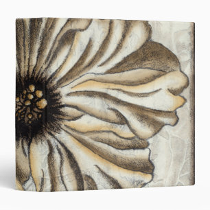 Flowerhead Fresco on Tan Background Binder