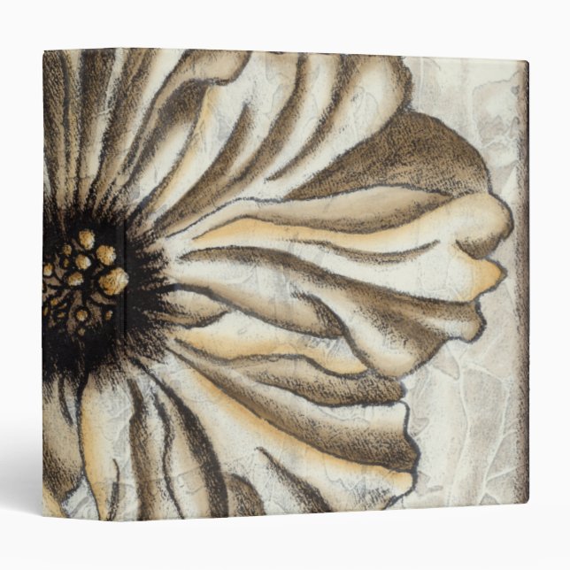 Flowerhead Fresco on Tan Background Binder (Front/Spine)