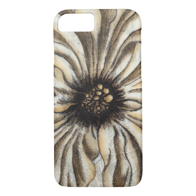 Flowerhead Fresco on Tan Background Case-Mate iPhone Case (Back)