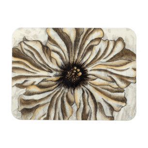 Flowerhead Fresco on Tan Background Magnet