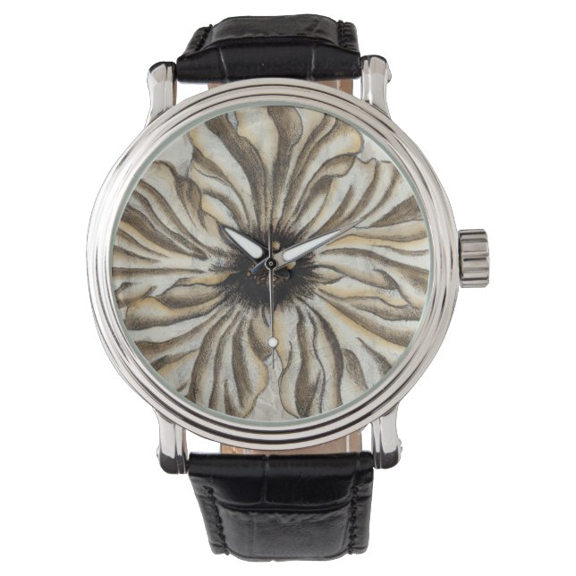Flowerhead Fresco on Tan Background Watch (Front)