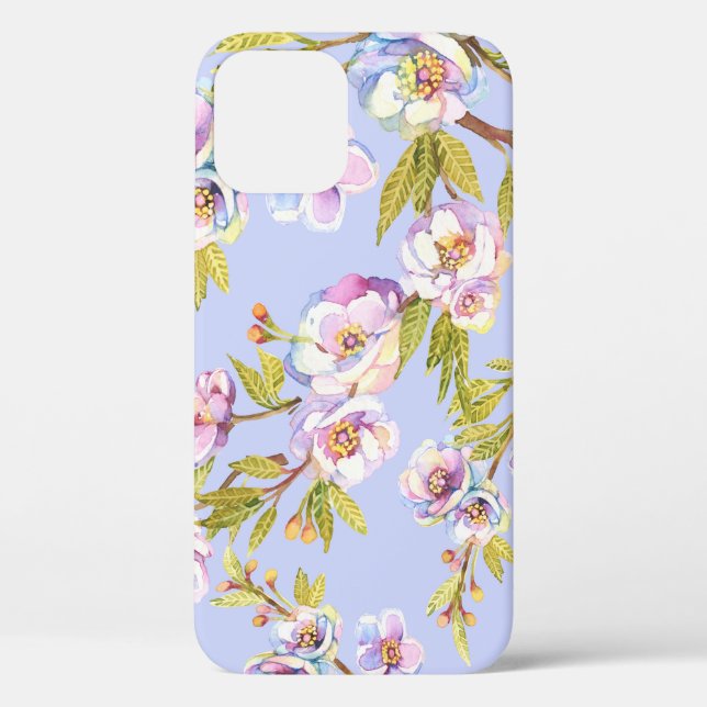 Flowering Apple Cherry Watercolor Pattern Case-Mate iPhone Case (Back)