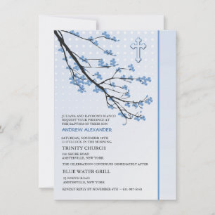 Flowering Blue Branches Invitation