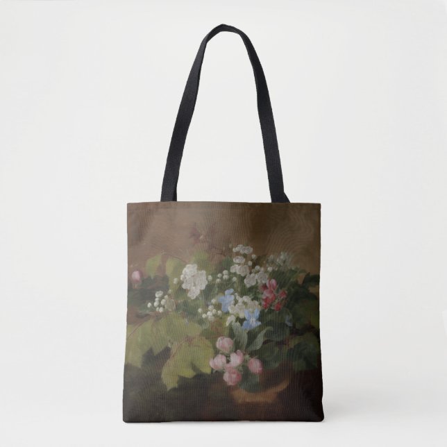 Flowering Branches on a Tree Stump Tote Bag (Front)