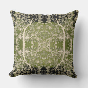 Flowering Branches Pattern Outdoor Pillow
