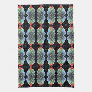 Flowering Cactus Pattern Kitchen Towel