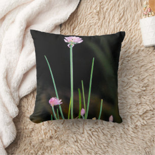 Flowering Chives Throw Pillow