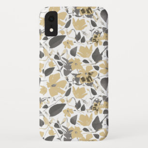 Flowering Clematis Vine Floral Watercolor Pattern iPhone XR Case