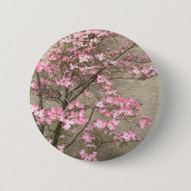 Flowering Dogwood 2 Inch Round Button (Front)