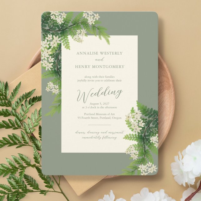 Flowering Ferns Wedding Invitation (Creator Uploaded)