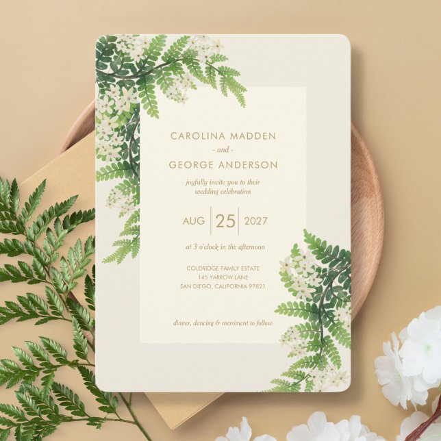 Flowering Ferns Wedding Invitation 2 (Creator Uploaded)