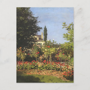 Flowering Garden at Sainte Adresse by Claude Monet Postcard