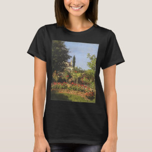 Flowering Garden at Sainte Adresse by Claude Monet T-Shirt