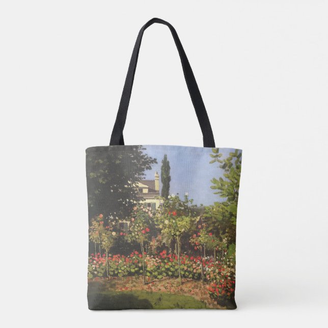 Flowering Garden at Sainte Adresse by Claude Monet Tote Bag (Back)