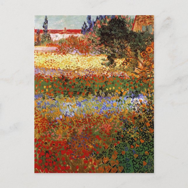 Flowering Garden (F430) Van Gogh Fine Art Postcard (Front)
