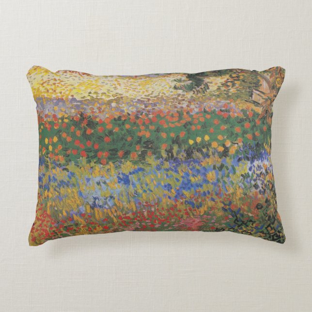 Flowering Garden - Vincent van Gogh Accent Pillow (Front)
