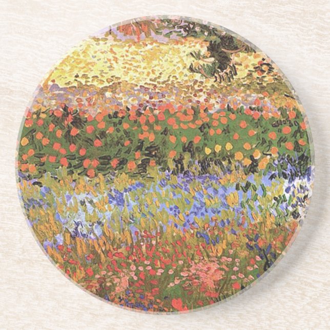 Flowering Garden,Vincent van Gogh. Coaster (Front)