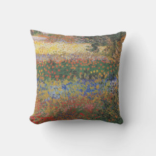Flowering Garden - Vincent van Gogh Throw Pillow