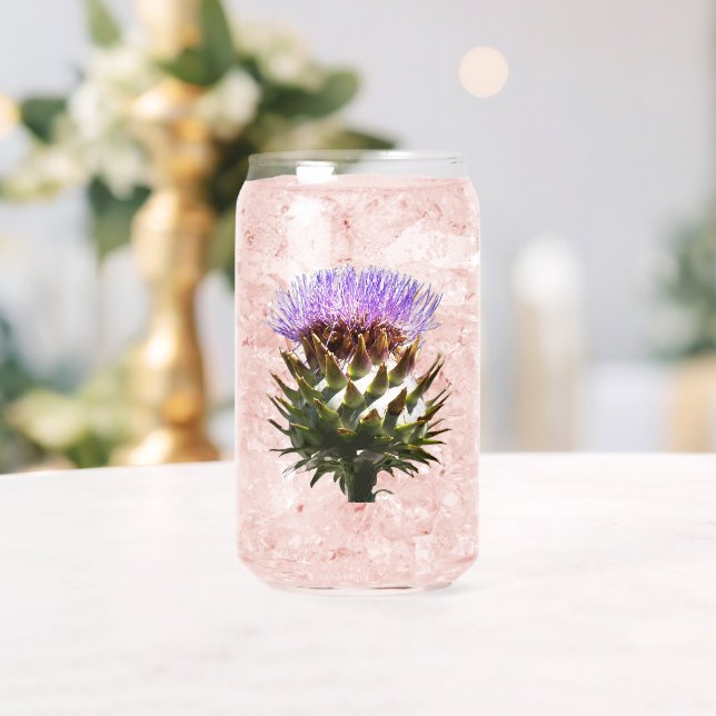 Flowering Globe Artichoke Floral Can Glass (Insitu (Wedding))