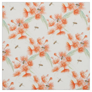 Flowering gum watercolor fabric