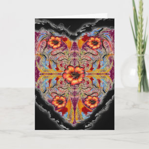 Flowering Heart Valentine Neovictorian Holiday Card